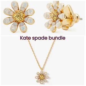 🔹️Kate Spade 🔹️Dazzling Daisy Pendsnt Necklace And Earring Bundle